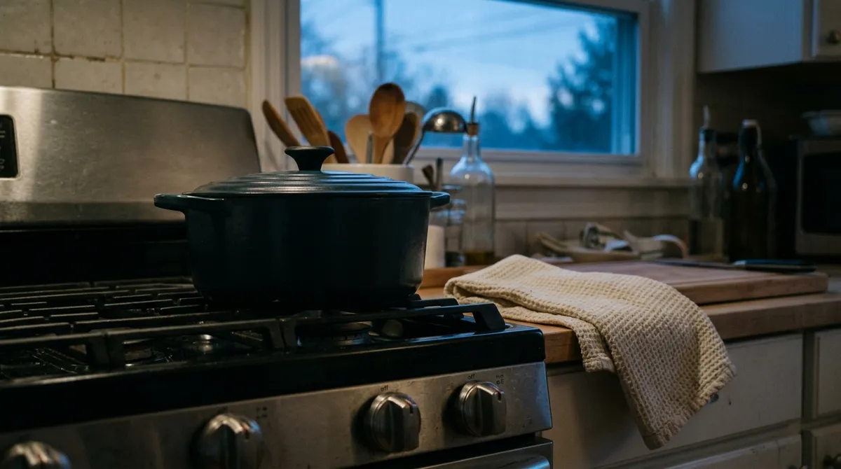 A covered pot on the stove all night is still in the danger zone: the lid doesn't change the temperature